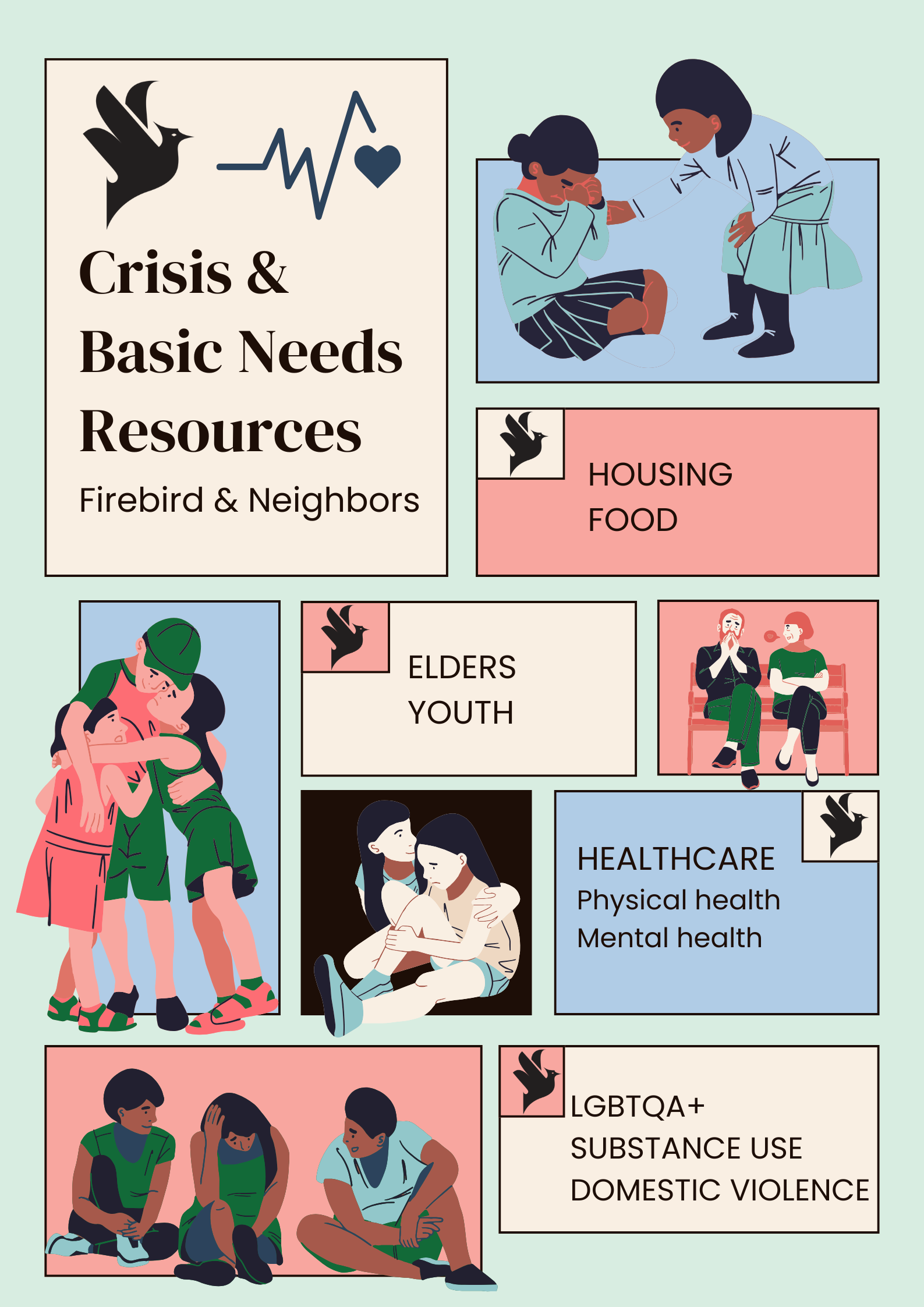 Crisis and Basic Needs Resources for Firebird & Neighbors