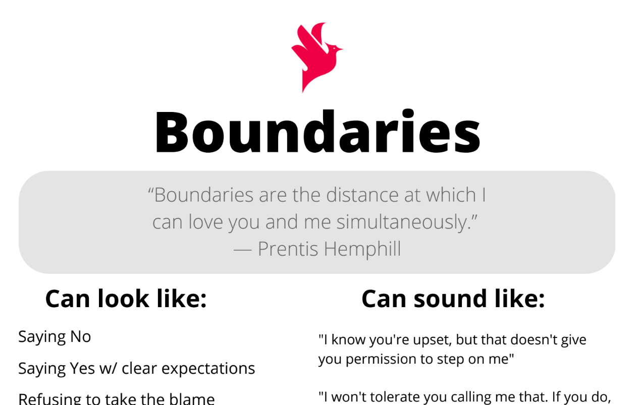 Boundaries are the distance at which I can love you and me simultaneously.”